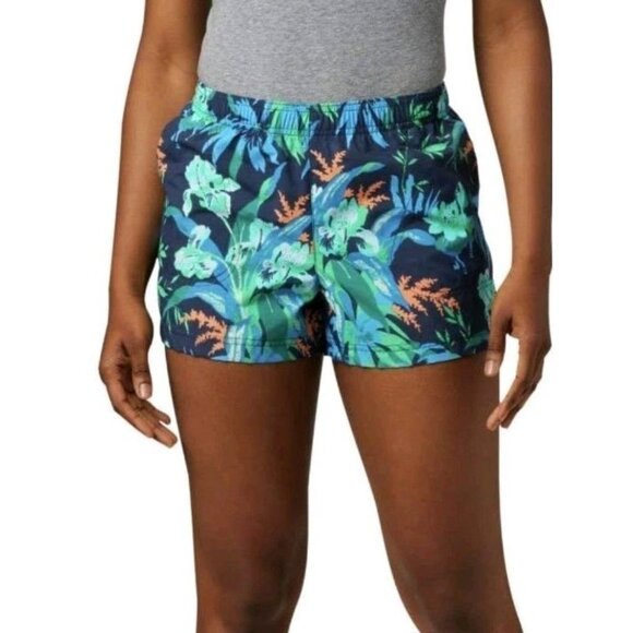 Columbia Women's XL Sandy River Ii Printed Short OMNISHADE Quick Dry Ins 5in - Picture 1 of 6